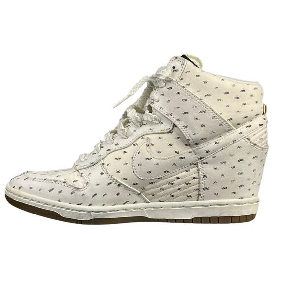 Nike Women’s Dunk Sky Hi Cream White Sail Wedge Sneaker Size US 7.5 - Picture 2 of 11